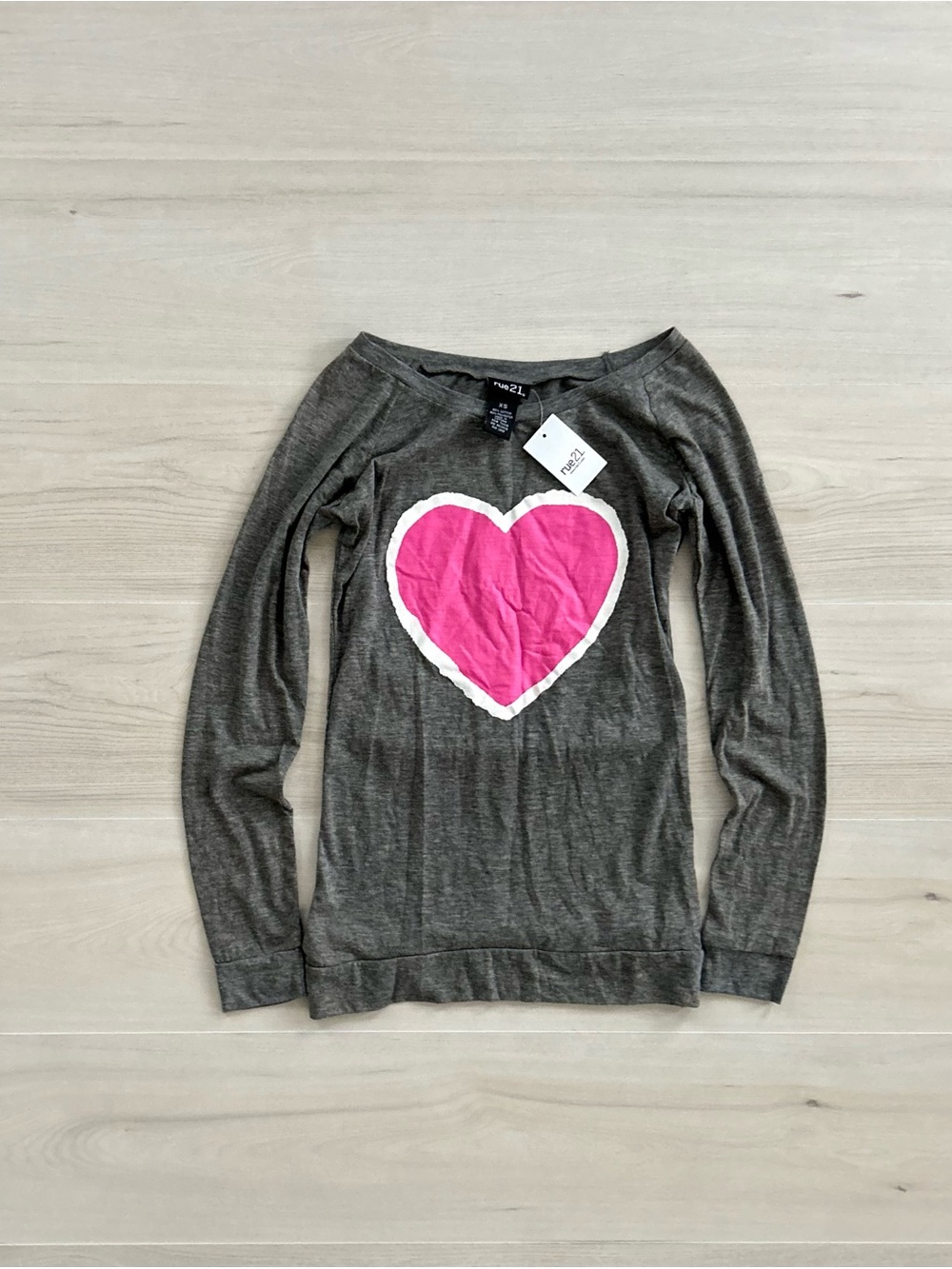new with tags rue 21 heart fitted long sleeve